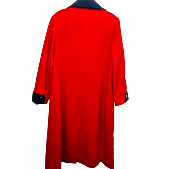 Preston and York petite wool trench coat w/velvet trim sz 14P Vintage - Picture 4 of 6